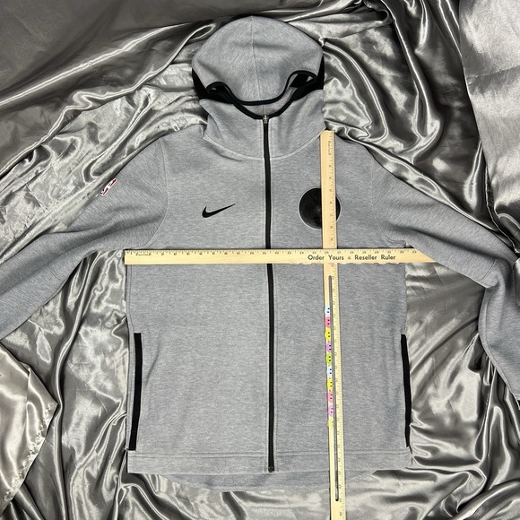 Nike NBA Golden State Warriors Showtime Hoodie Dark Grey Full Zip (Large) 911115 - Picture 7 of 11